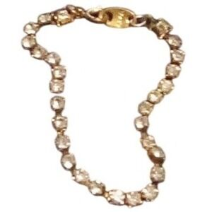 Vintage Avon‎ Gold-Tone Rhinestone Tennis Bracelet